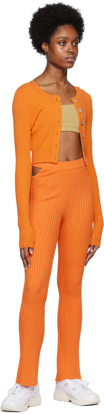 Live the Process - Legging côtelé orange