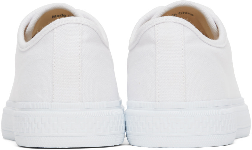 Acne Studios - Baskets basses blanches en toile