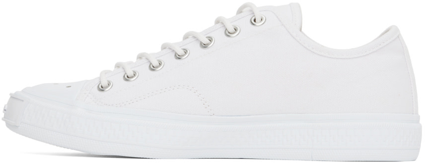 Acne Studios - Baskets basses blanches en toile