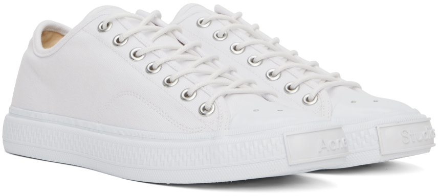 Acne Studios - White Canvas Low Sneakers