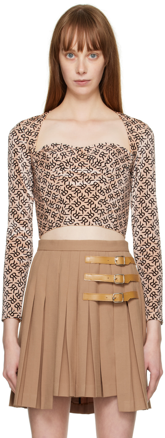 Rokh - Chemisier de style corset rose