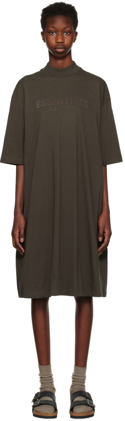 essentials fear of god t shirt dress Fear of God ESSENTIALS Women's Sleeveless T-Shirt Dress in Plum Fear Of God  Essentials