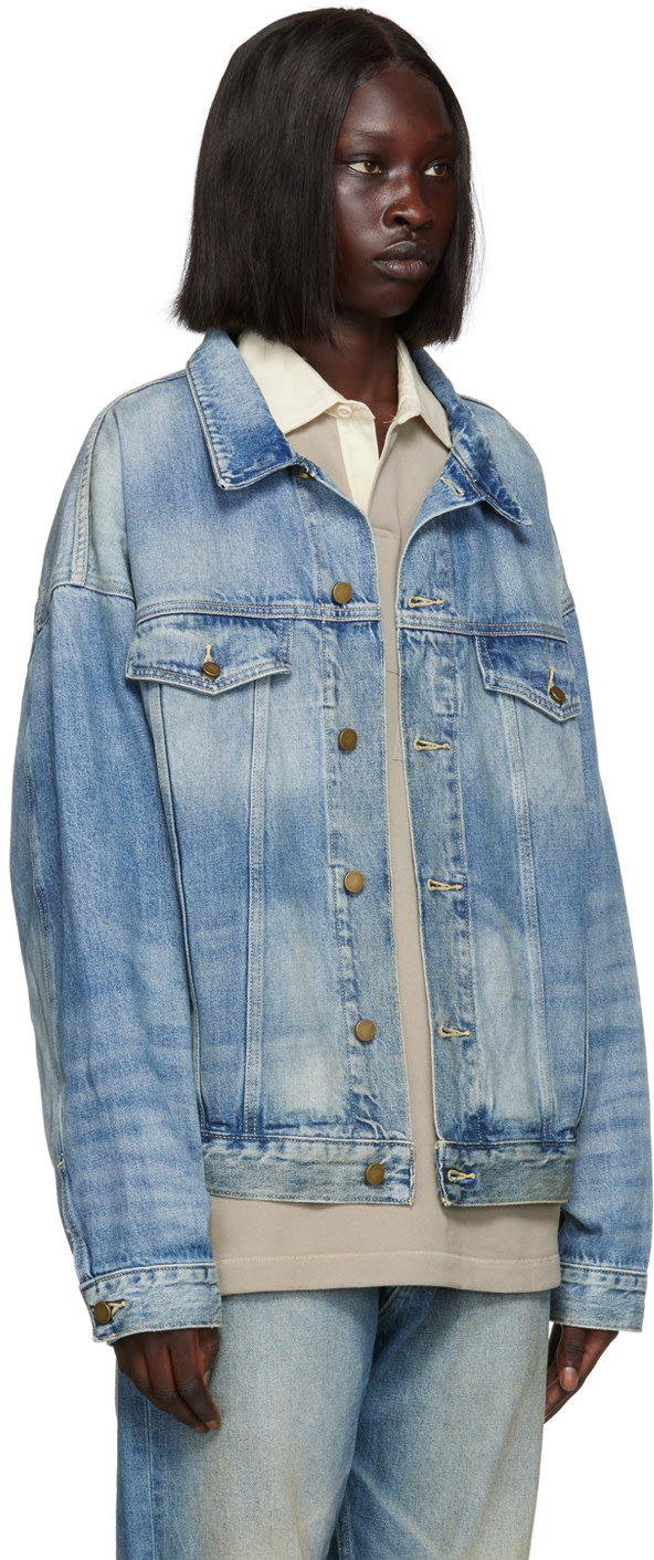 Fear of God ESSENTIALS - Blue Trucker Denim Jacket