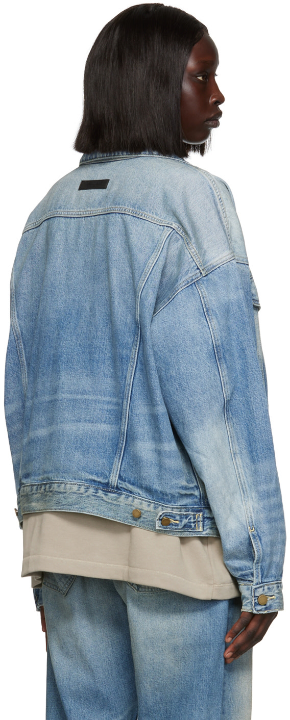 Fear of God ESSENTIALS - Blue Trucker Denim Jacket