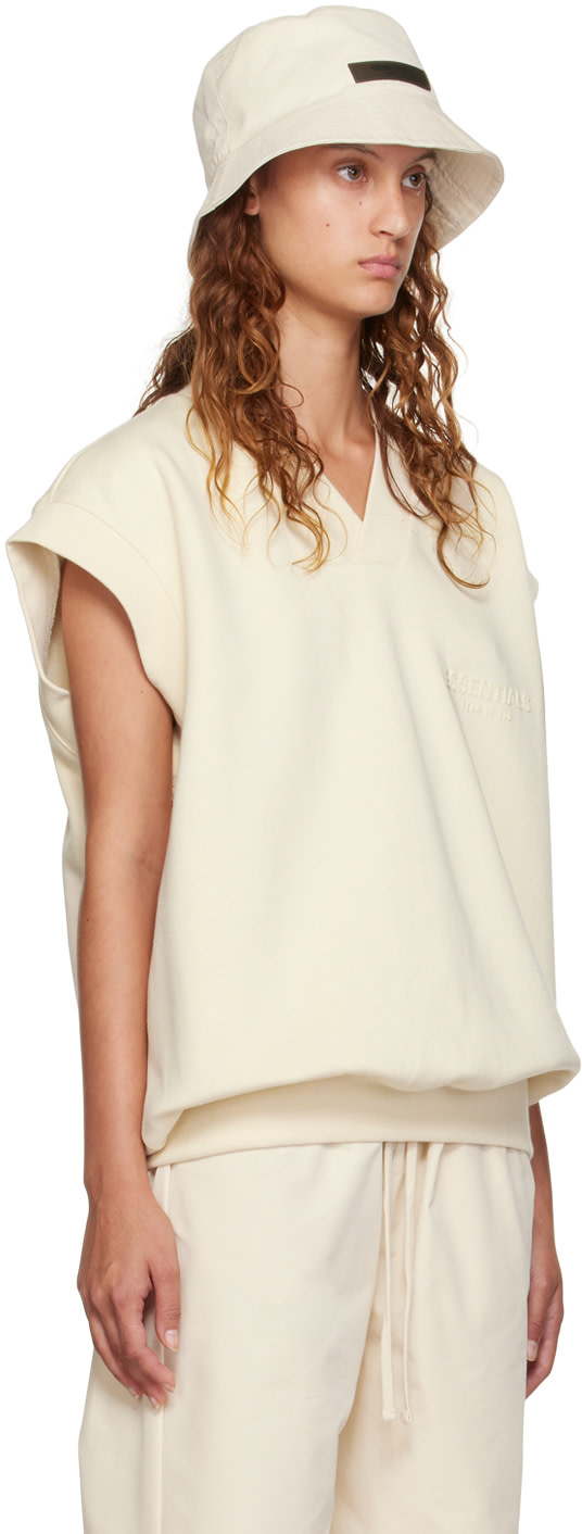Fear of God ESSENTIALS - Off-White V-Neck Vest