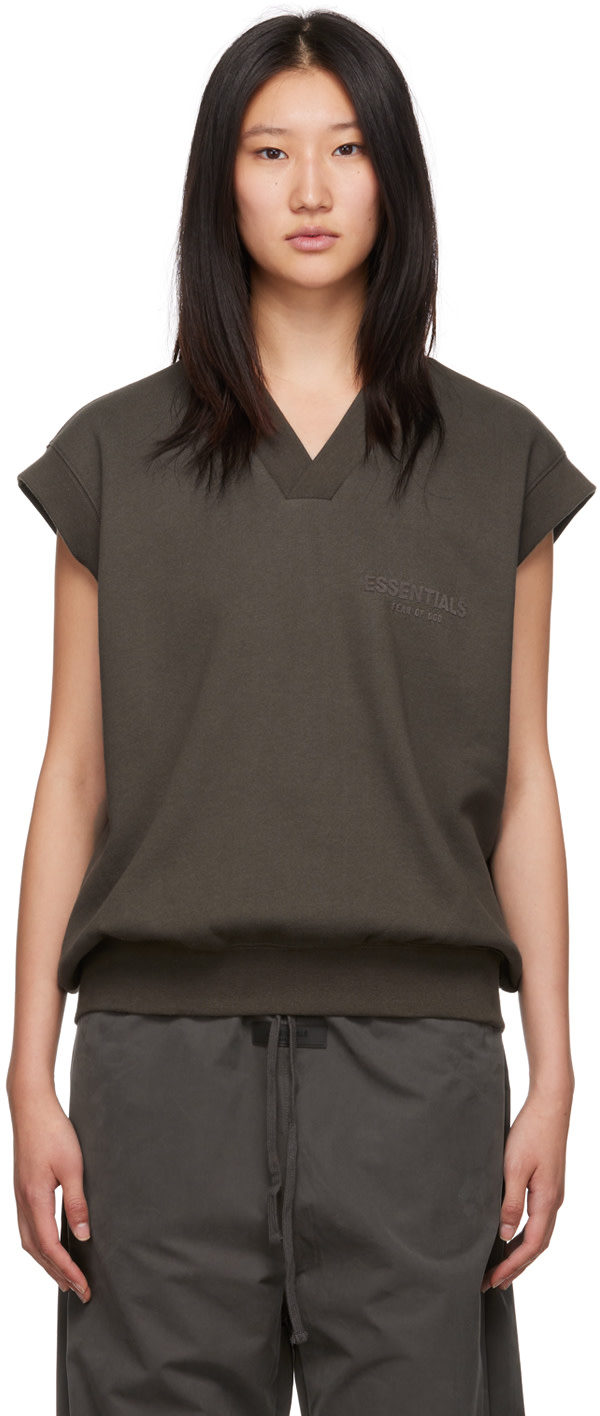 Fear of God ESSENTIALS - Gray V-Neck Vest