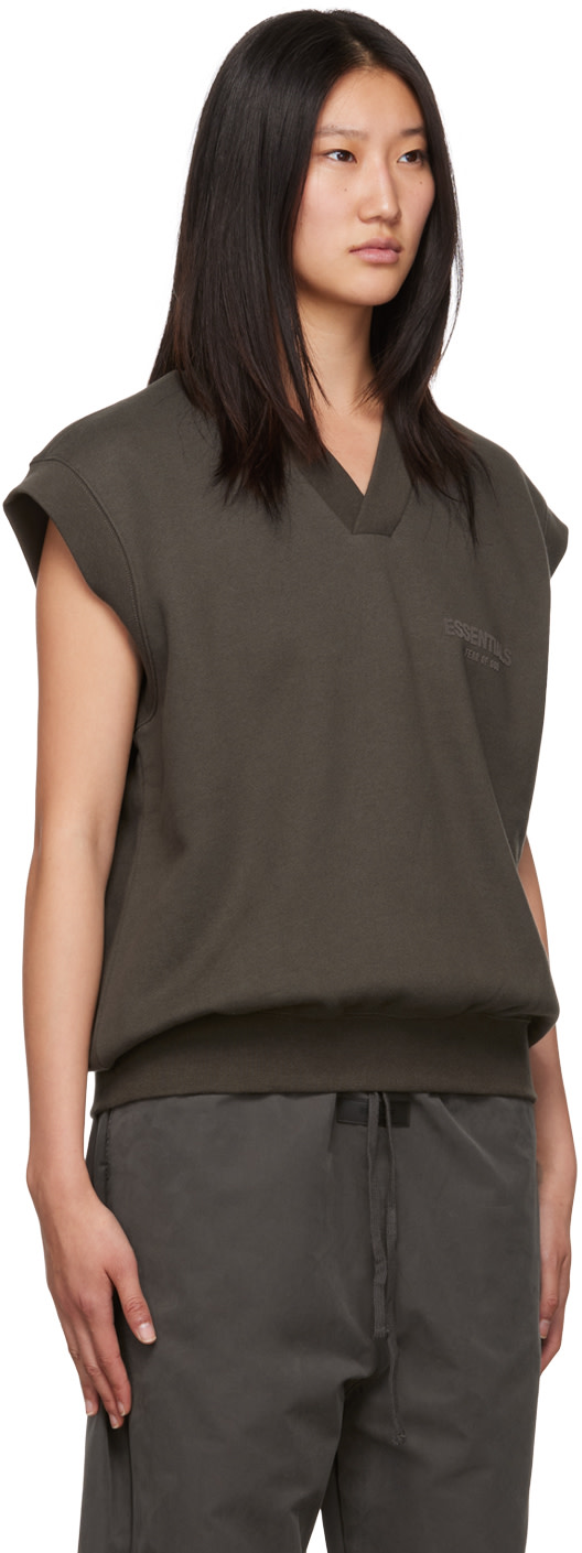 Fear of God ESSENTIALS - Gray V-Neck Vest