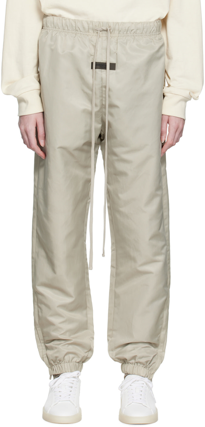 Fear of God ESSENTIALS: Gray Drawstring Track Pants | SSENSE Canada