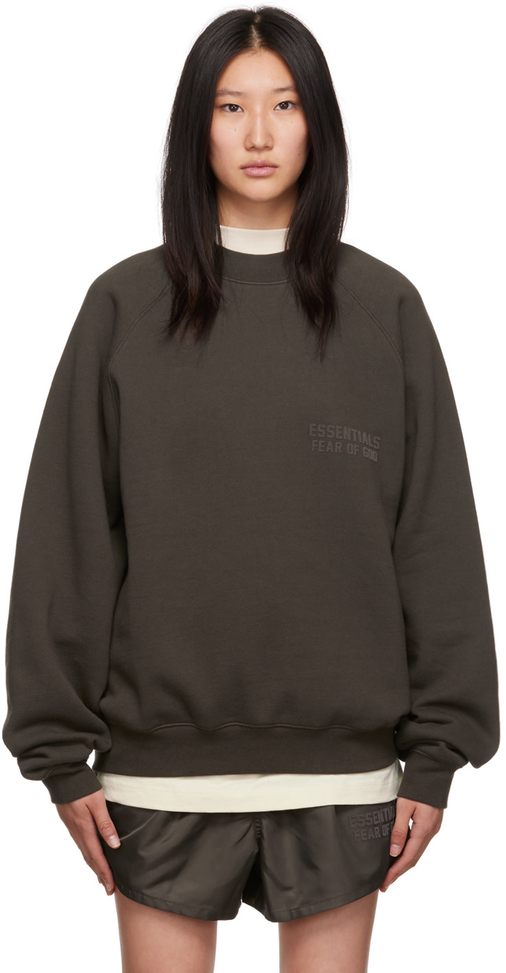 Fear of God ESSENTIALS - Pull molletonné gris à col ras du cou