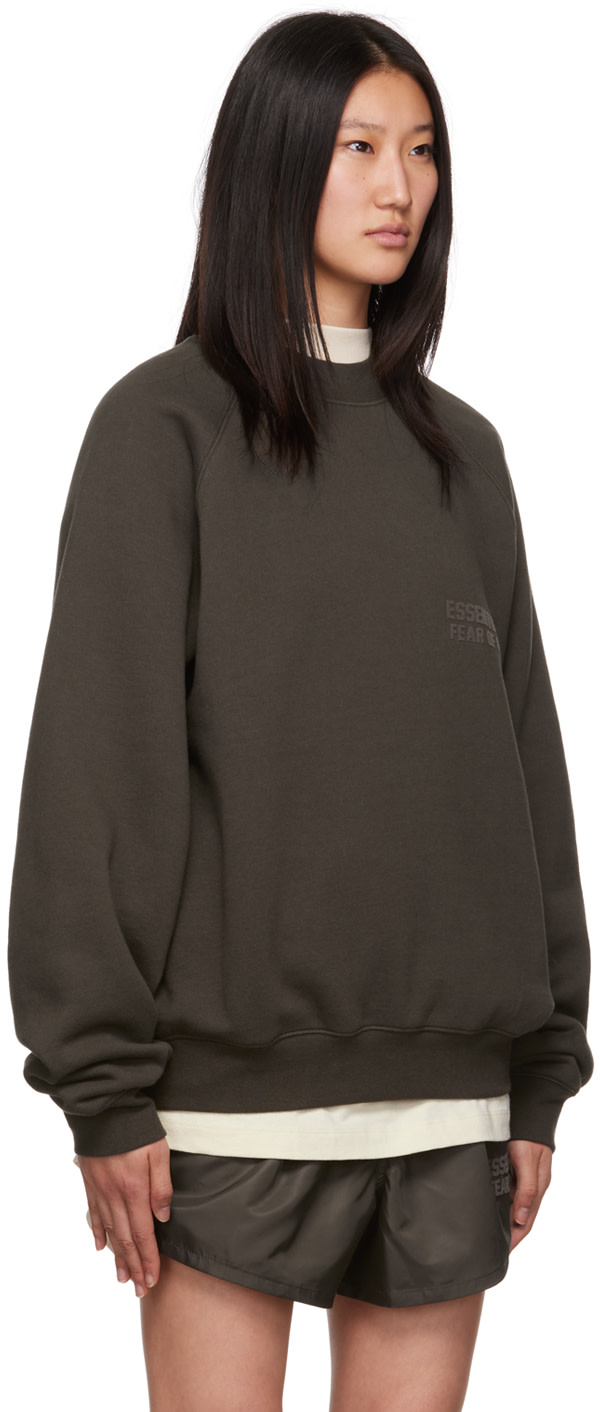 Fear of God ESSENTIALS - Pull molletonné gris à col ras du cou