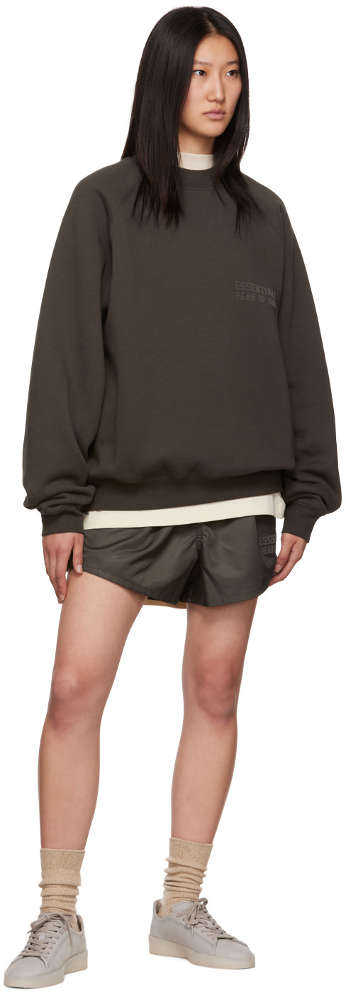 Fear of God ESSENTIALS - Pull molletonné gris à col ras du cou