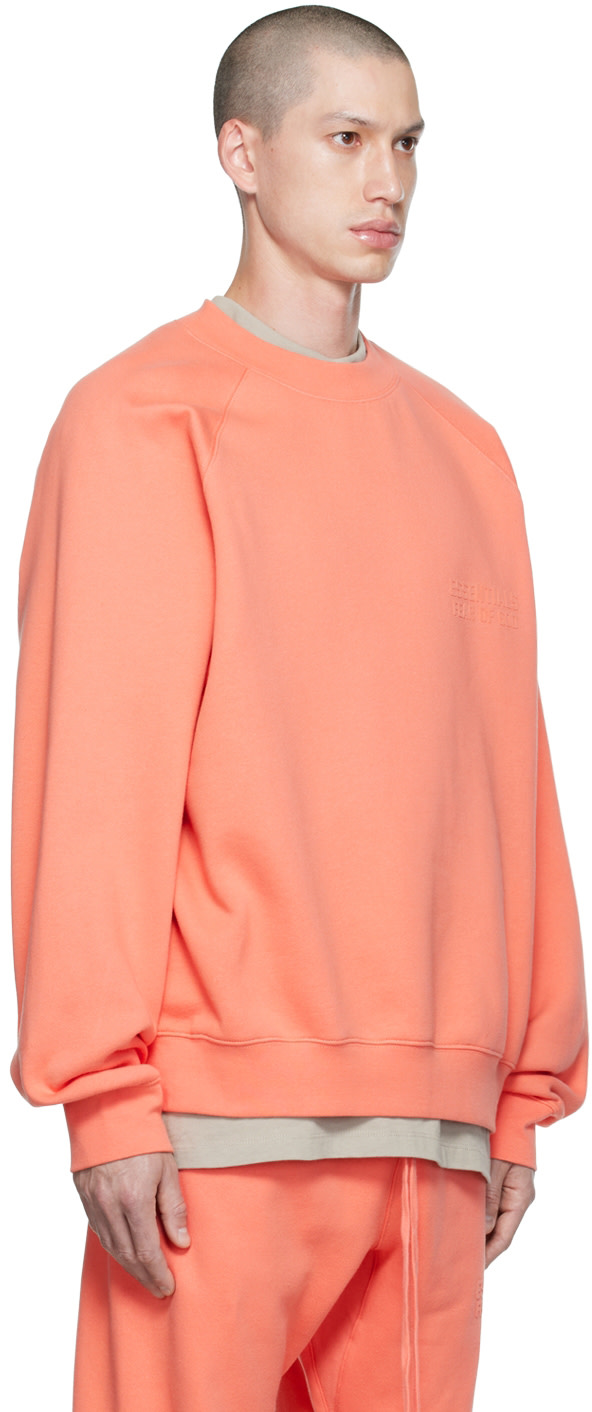 Fear of God ESSENTIALS - Pull molletonné rose à col ras du cou