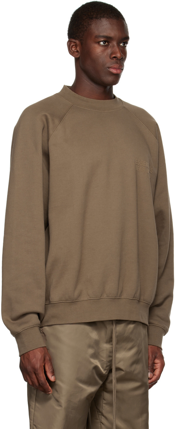 Fear of God ESSENTIALS - Brown Crewneck Sweatshirt