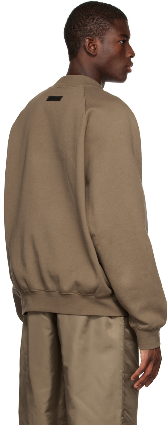 Fear of God ESSENTIALS - Pull molletonné brun à col ras du cou