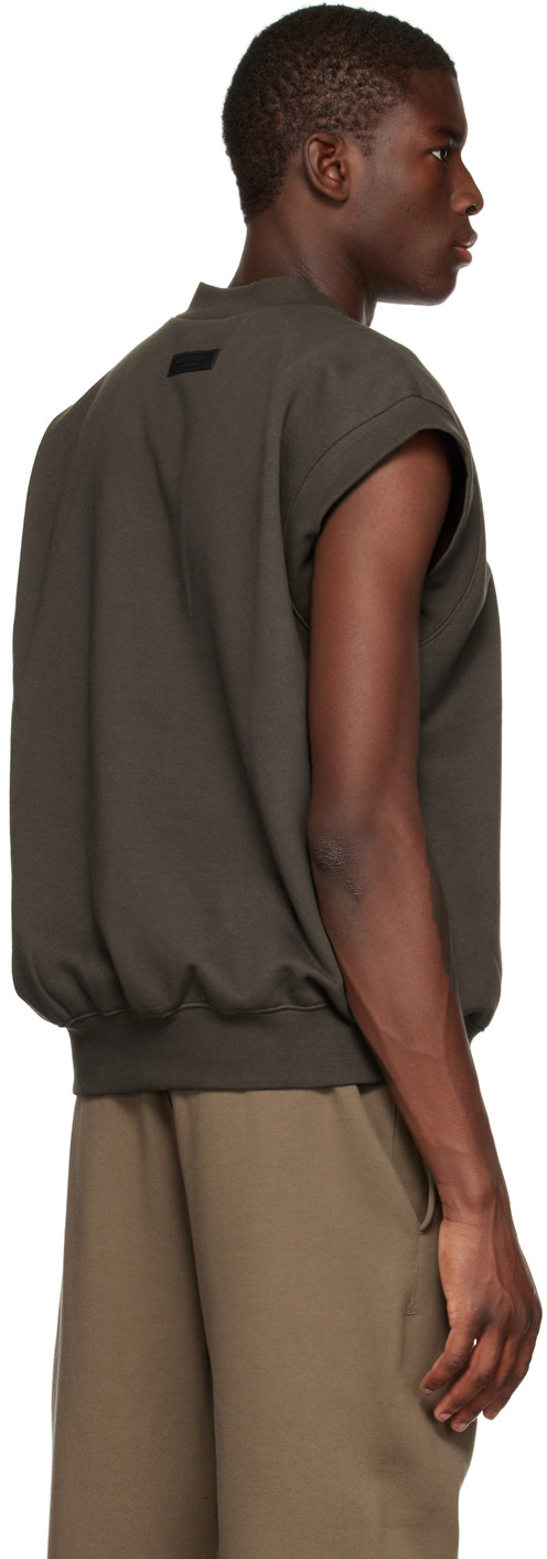 Fear of God ESSENTIALS: Gray V-Neck Vest | SSENSE