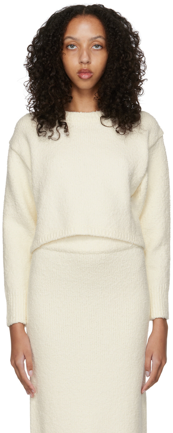 Missing You Already - Pull blanc cassé en coton