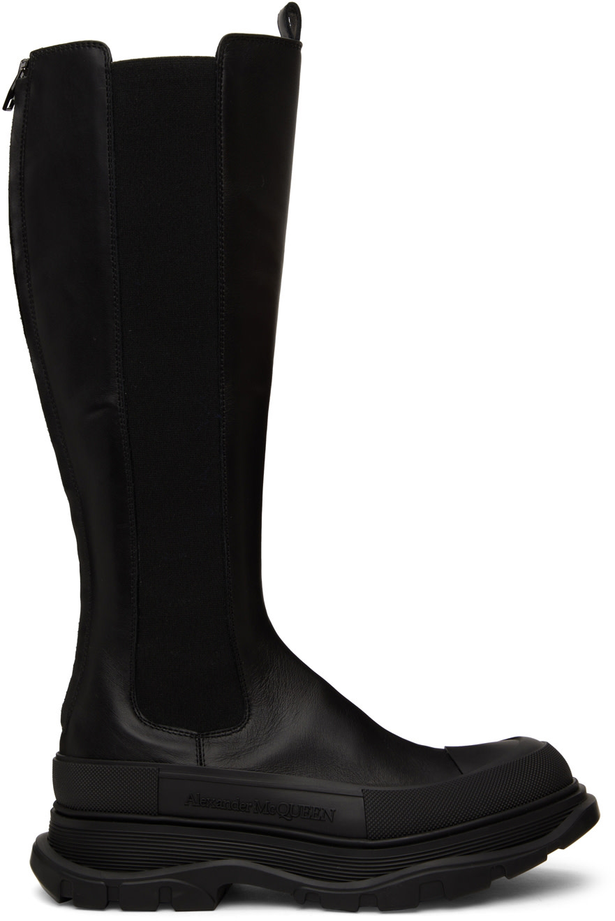 McQueen - Bottes noires à semelle crantée