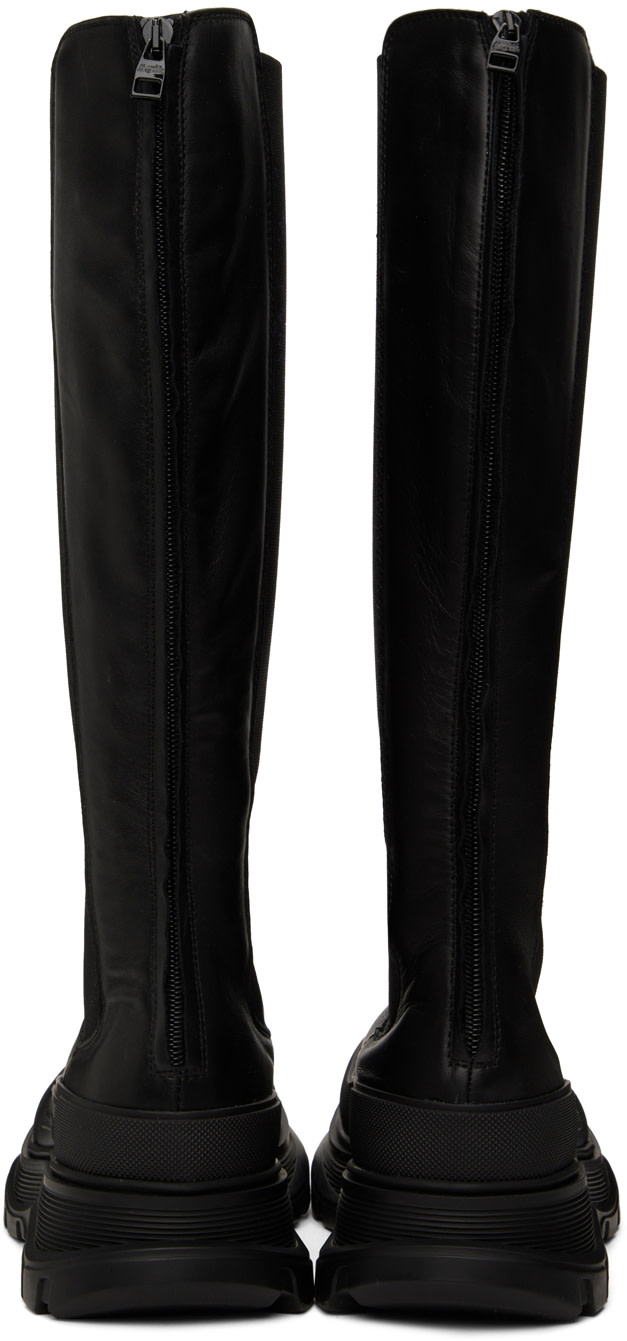 McQueen - Bottes noires à semelle crantée