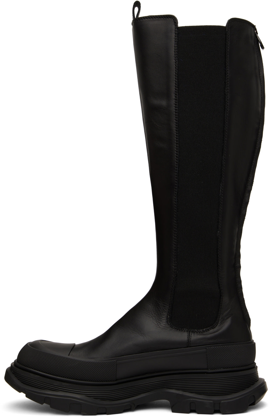 McQueen - Bottes noires à semelle crantée