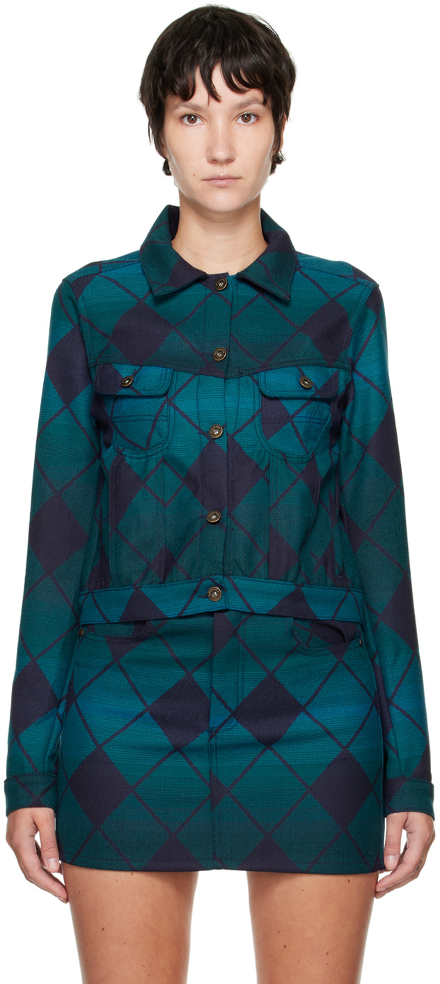 Ahluwalia - Blouson bleu édition Woolmark Prize