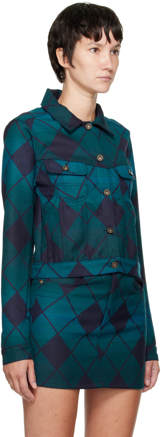 Ahluwalia - Blouson bleu édition Woolmark Prize