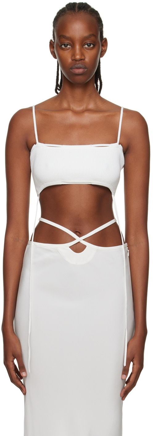 Christopher Esber - Camisole blanche à attaches double tour