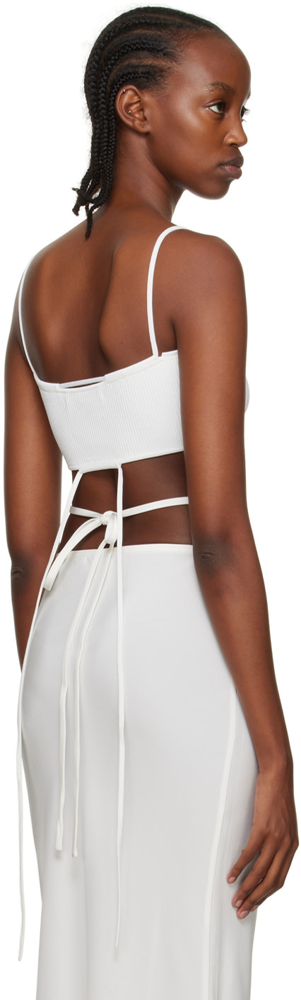 Christopher Esber - Camisole blanche à attaches double tour