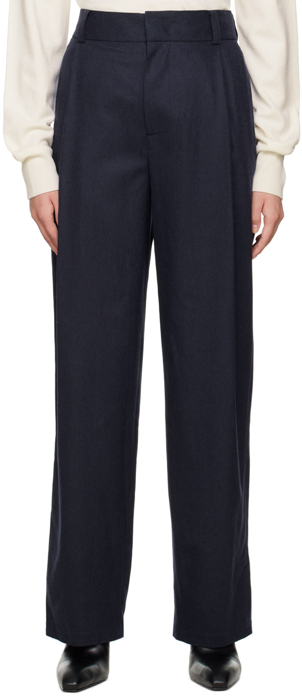 We11done - Pantalon ample bleu marine