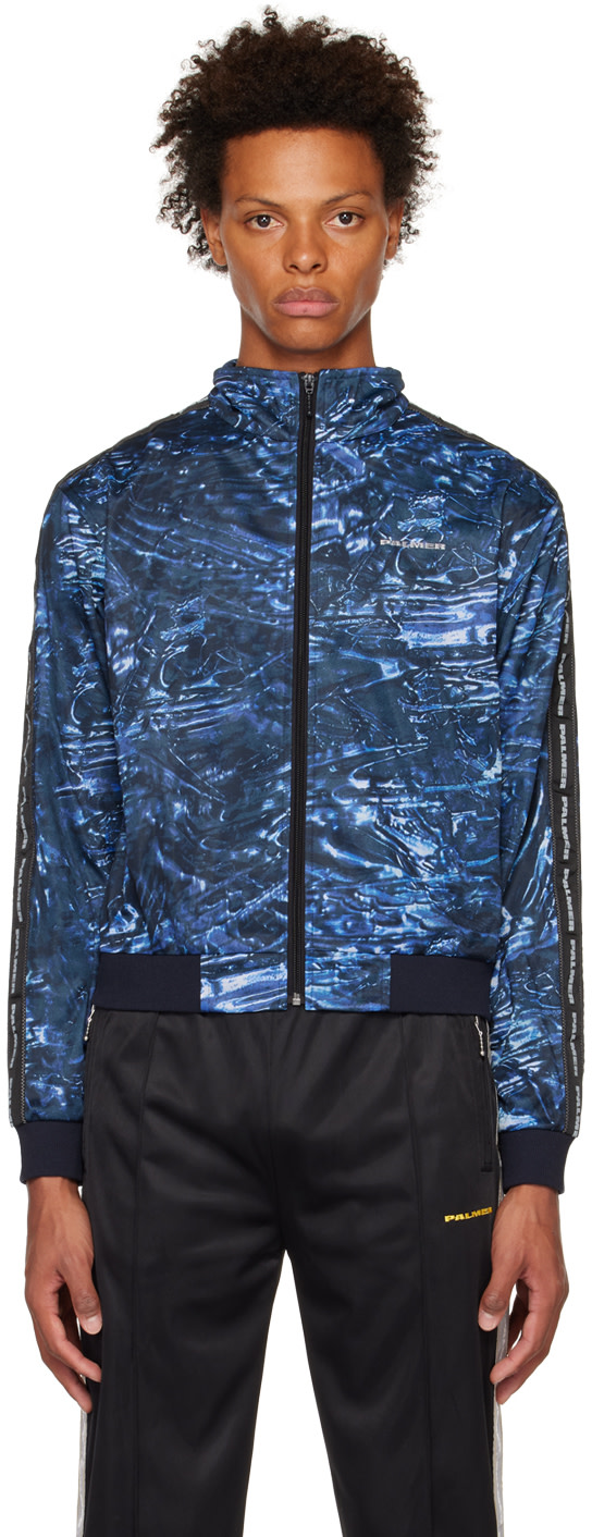 PALMER - Blouson bleu à imprimé