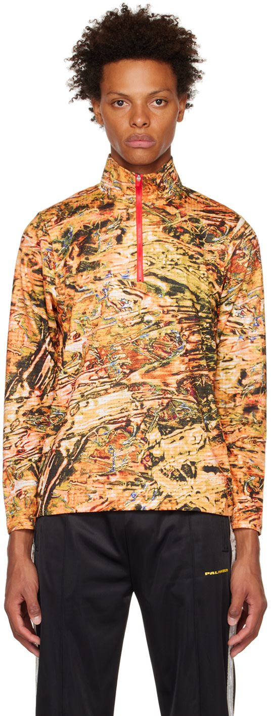 PALMER - Pull orange à imprimé