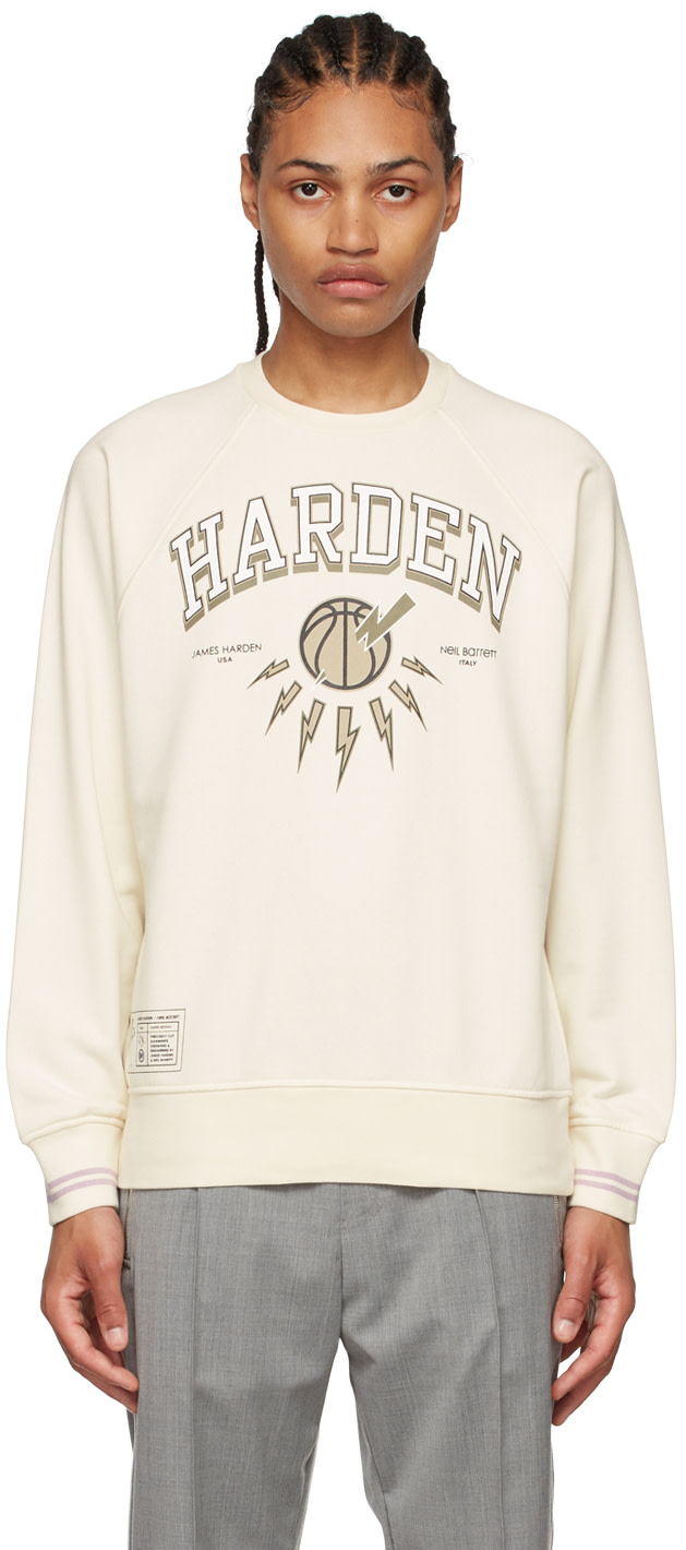Neil Barrett - Pull molletonné blanc cassé édition James Harden