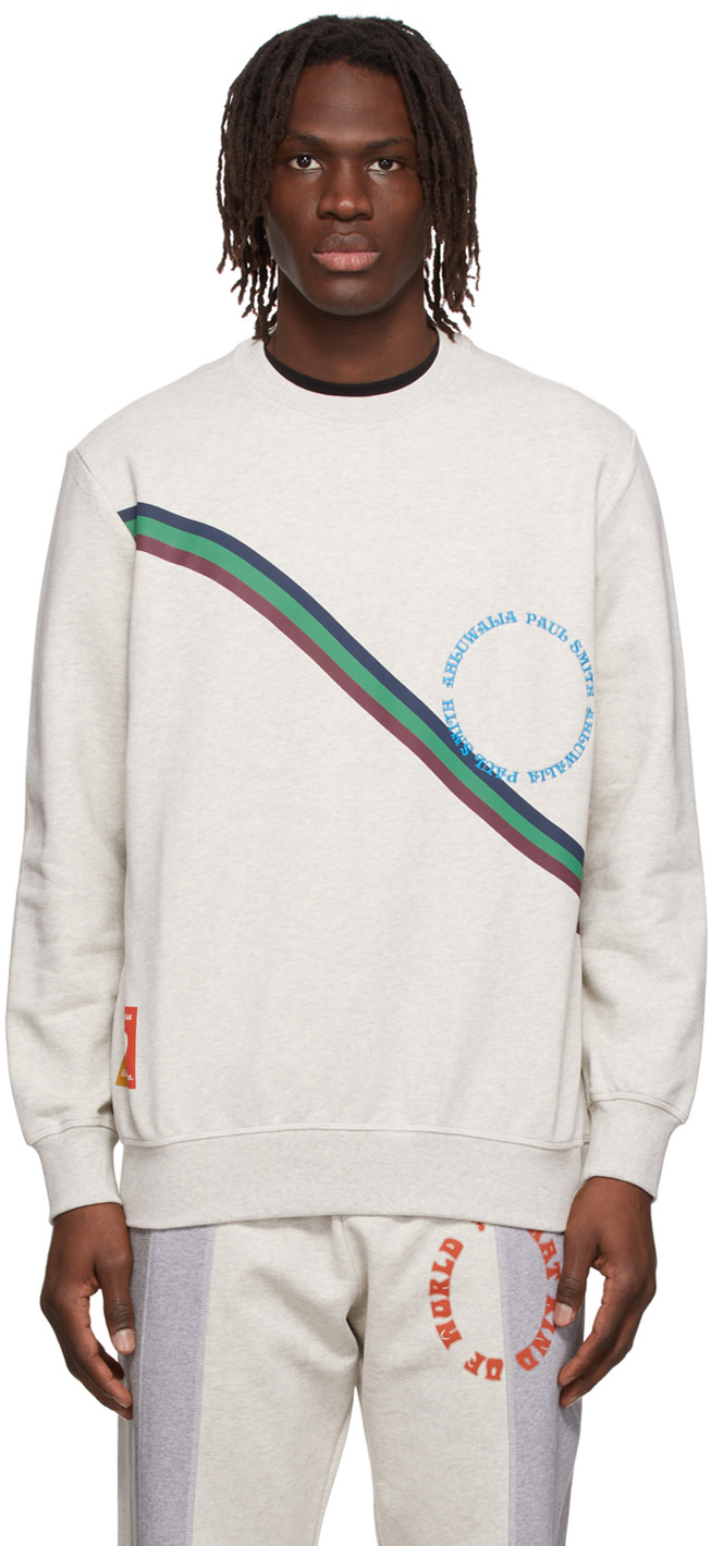 Ahluwalia &PaulSmith - Pull molletonné gris exclusif à SSENSE