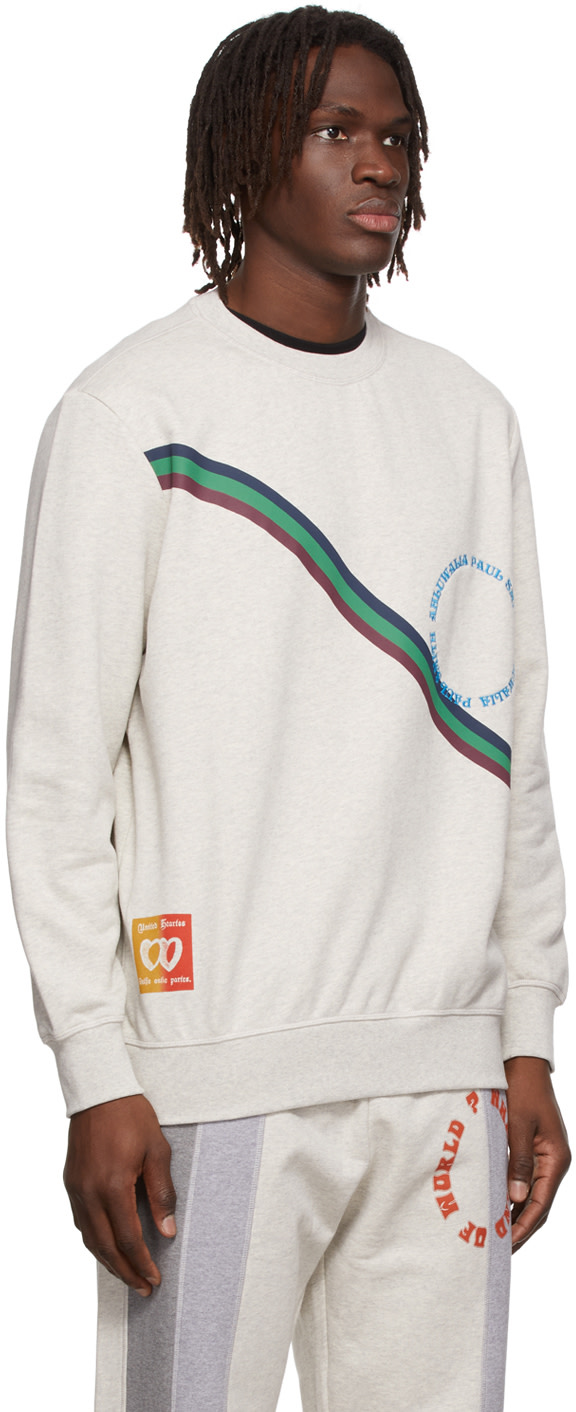 Ahluwalia &PaulSmith - Pull molletonné gris exclusif à SSENSE