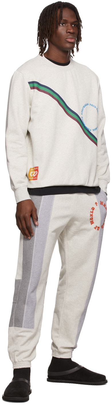 Ahluwalia &PaulSmith - Pull molletonné gris exclusif à SSENSE