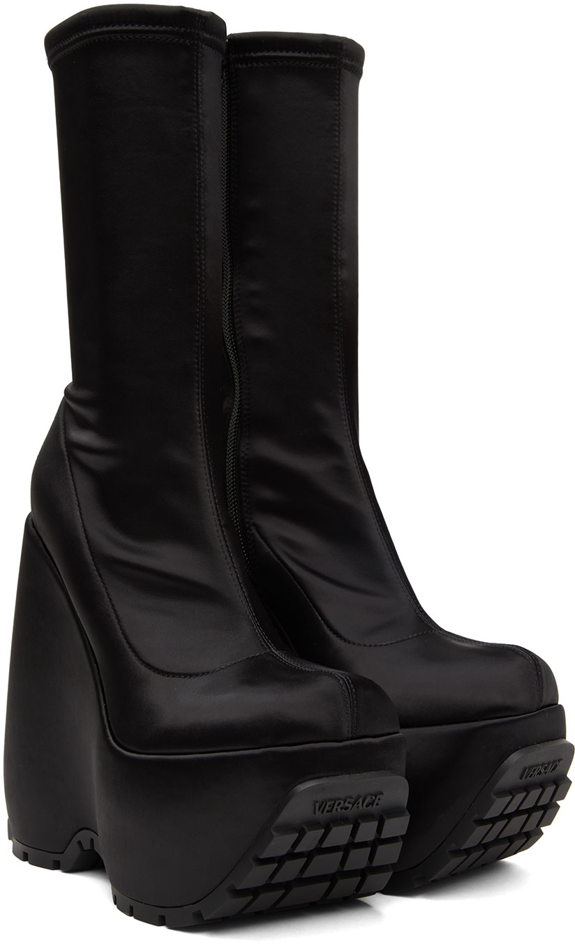Versace - Black Triplatform Boots