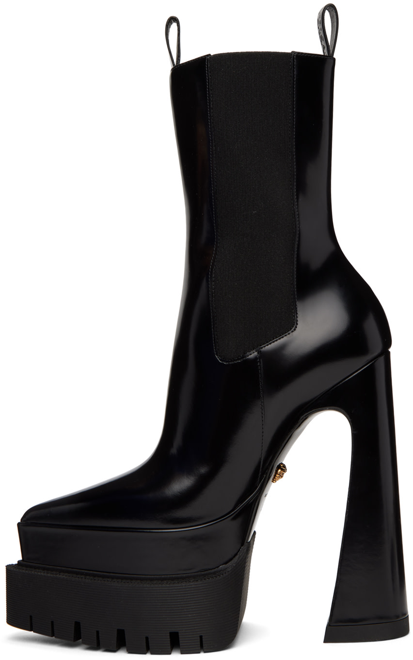 Versace - Bottes Aevitas noires à bout pointu