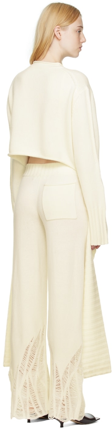 Dion Lee - Pull blanc en cachemire à effet usé