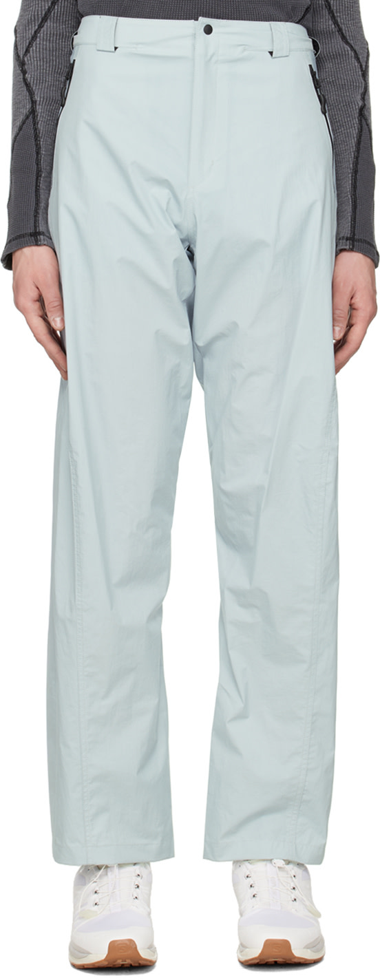 HYEIN SEO: Blue Paneled Trousers | SSENSE