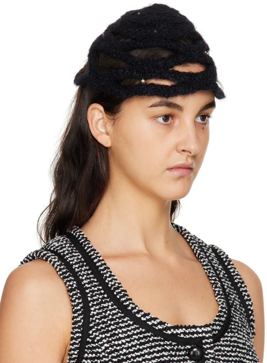 Rui - Bonnet noir en mohair