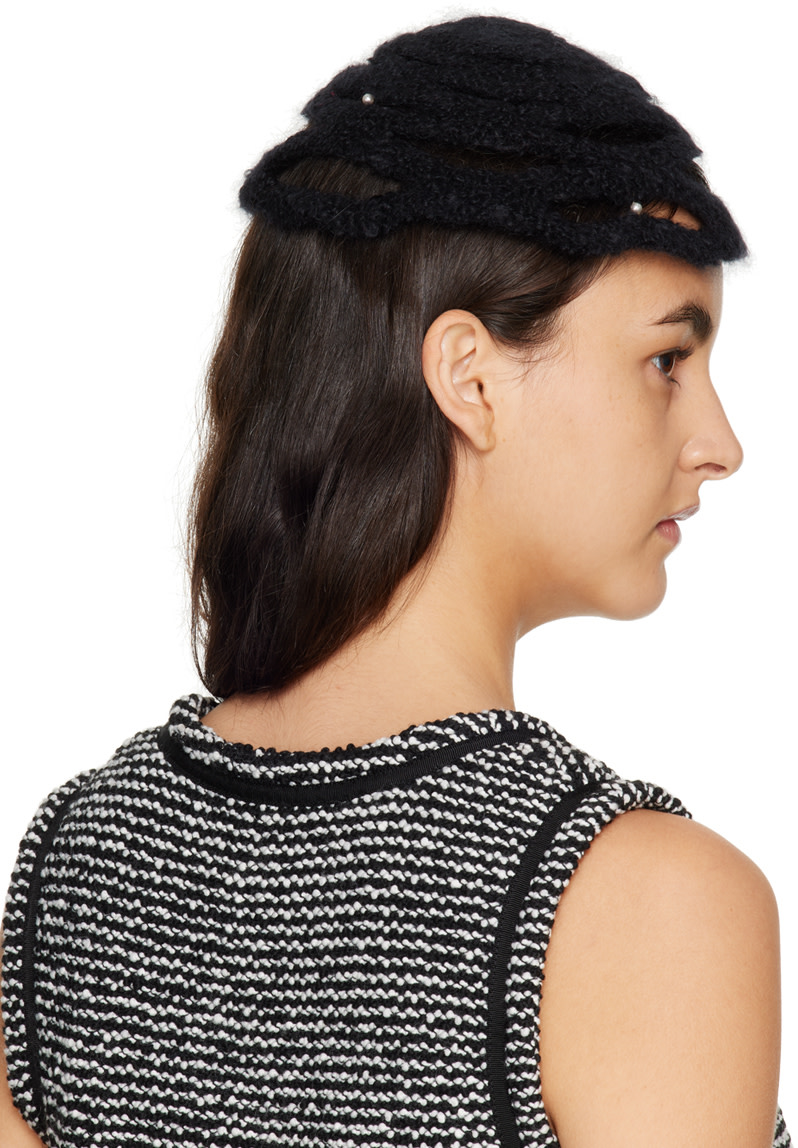Rui - Bonnet noir en mohair