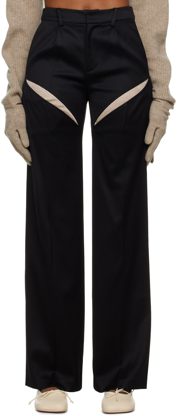Rui - Pantalon noir à découpes