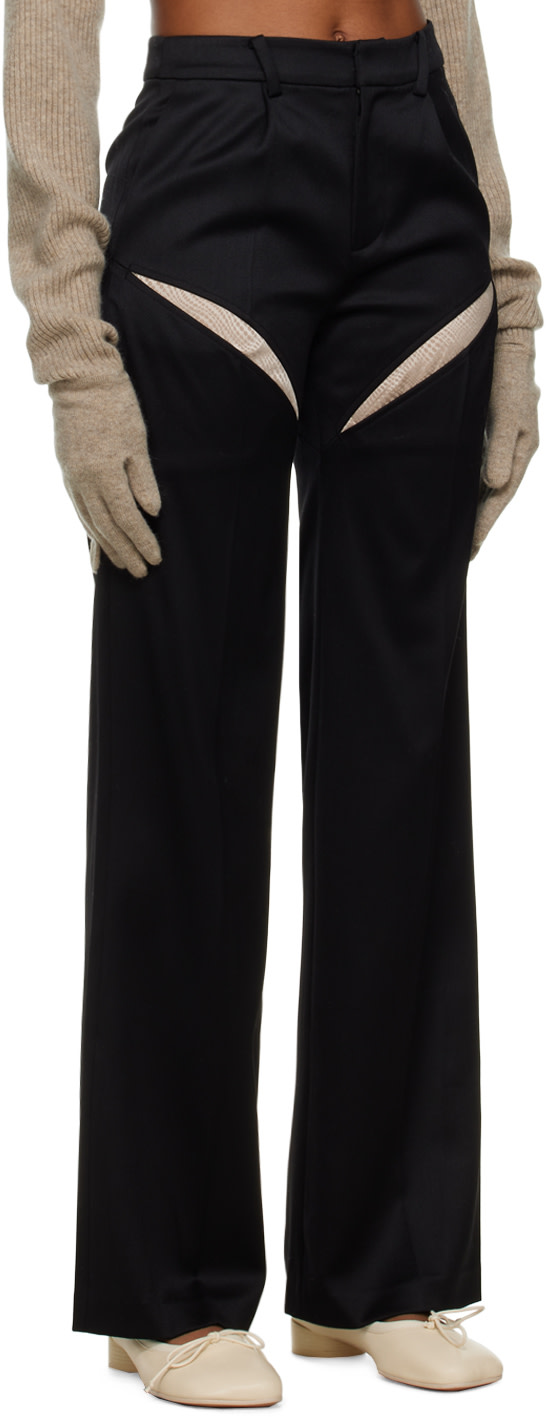 Rui - Pantalon noir à découpes