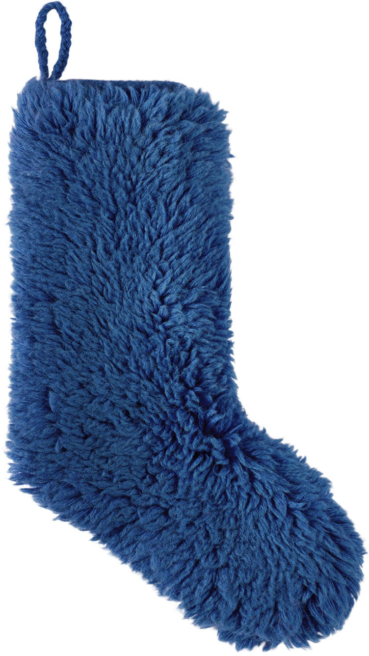 Mush Studios - Bas bleu en velours coupé exclusif à SSENSE