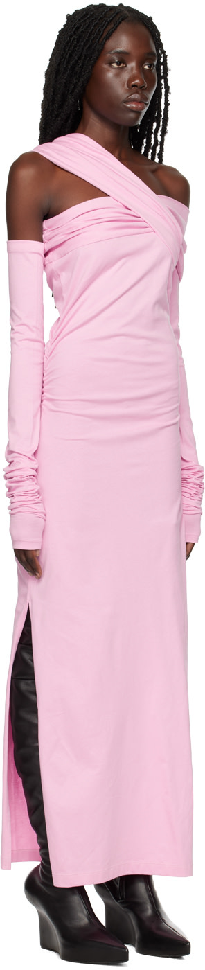 MSGM - Robe midi rose à ornement torsadé
