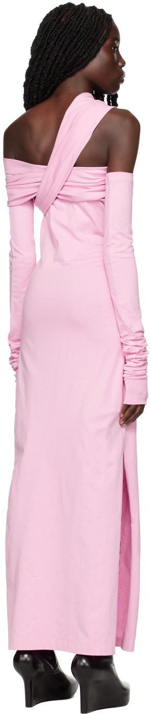 MSGM - Robe midi rose à ornement torsadé