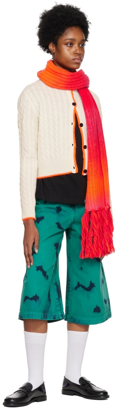 MSGM - Jean vert à motif tie-dye exclusif à SSENSE
