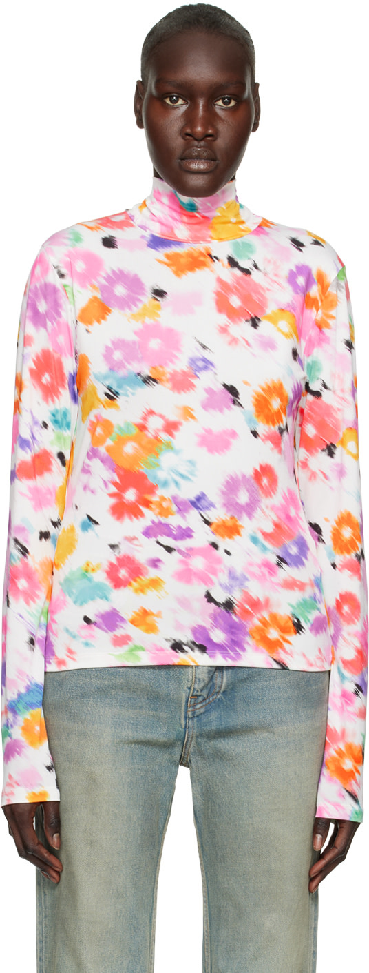 MSGM - Multicolor Printed Turtleneck