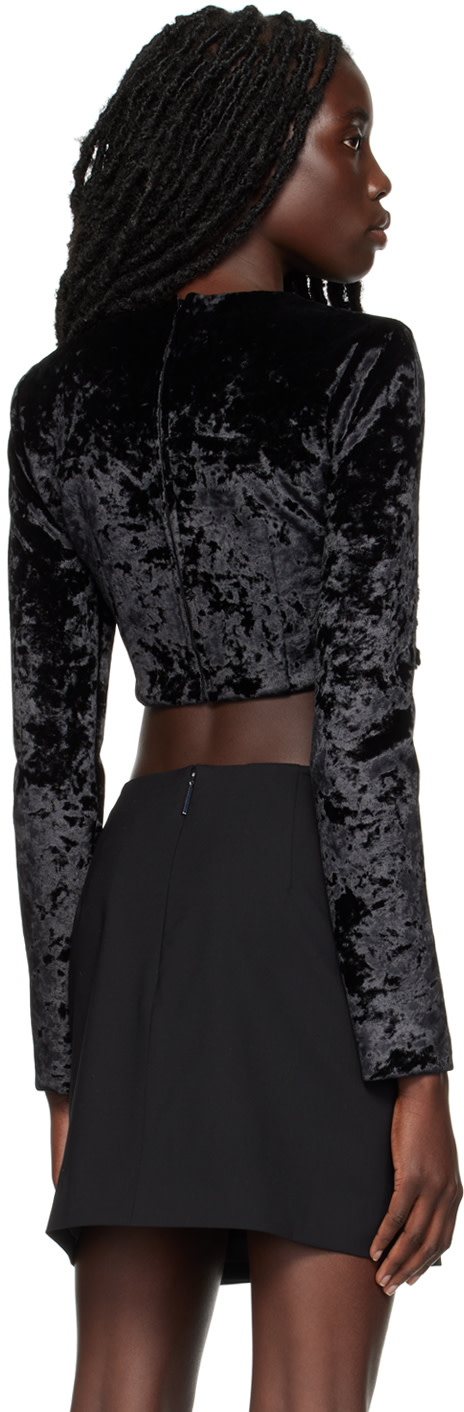MSGM - Chemisier torsadé noir