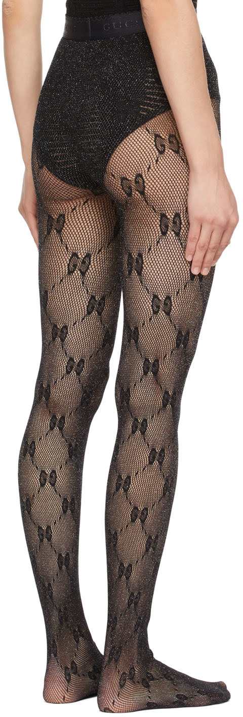 Gucci: Black GG Tights | SSENSE