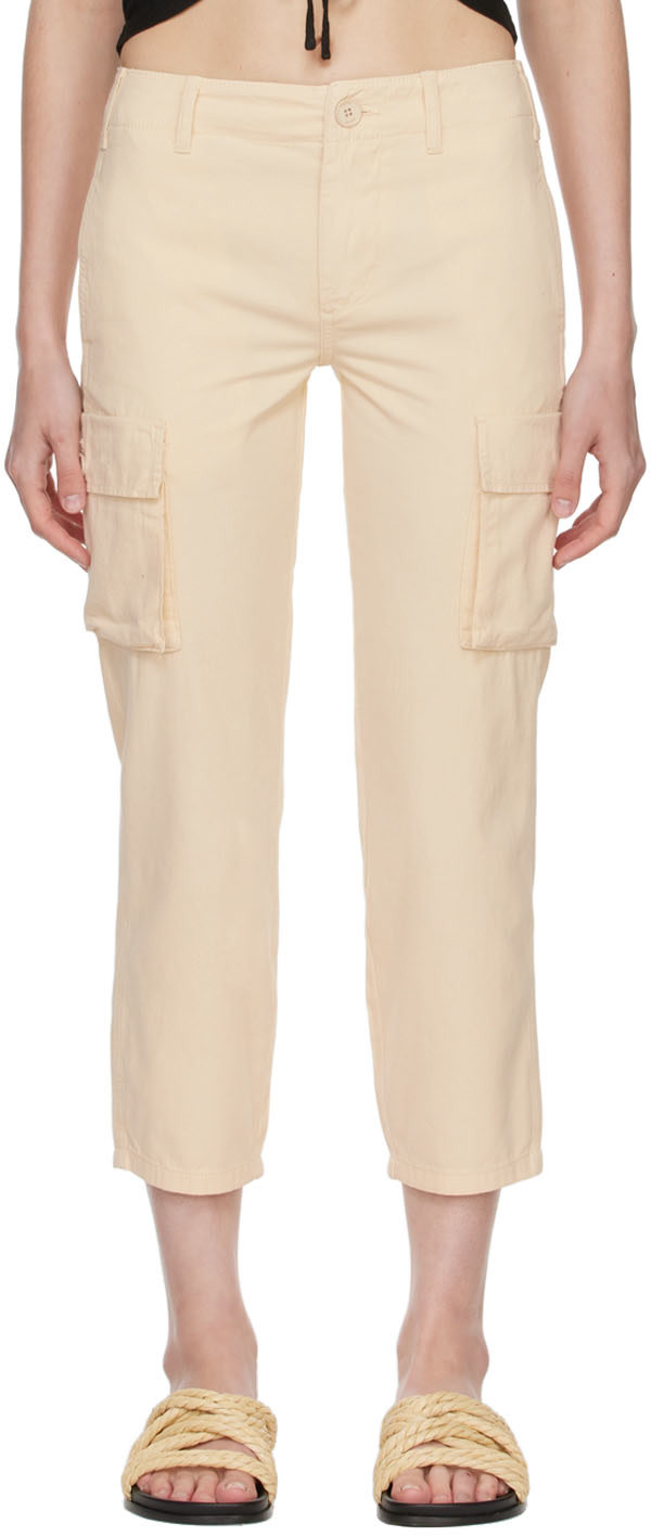 Frame - Pantalon beige en coton